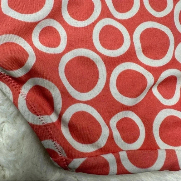 Victoria’s Secret Swim Bottoms Bikini Tie Sides Circles Peach & White Size Large - Picture 6 of 16